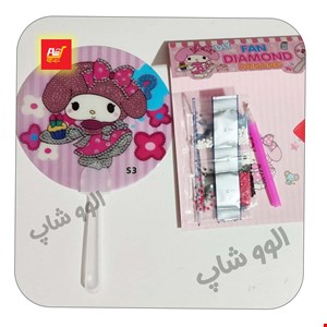 دفتر نقاشی الماسی طرح بادبزن 4 طرح متنوع