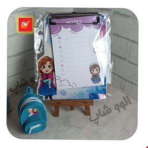 تخته شاسی و نوت دفترچه ای دختر مهربون با پشت وایت برد سایز A5