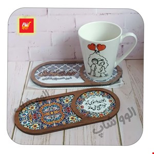 زیر ماگی سنتی چوبی 