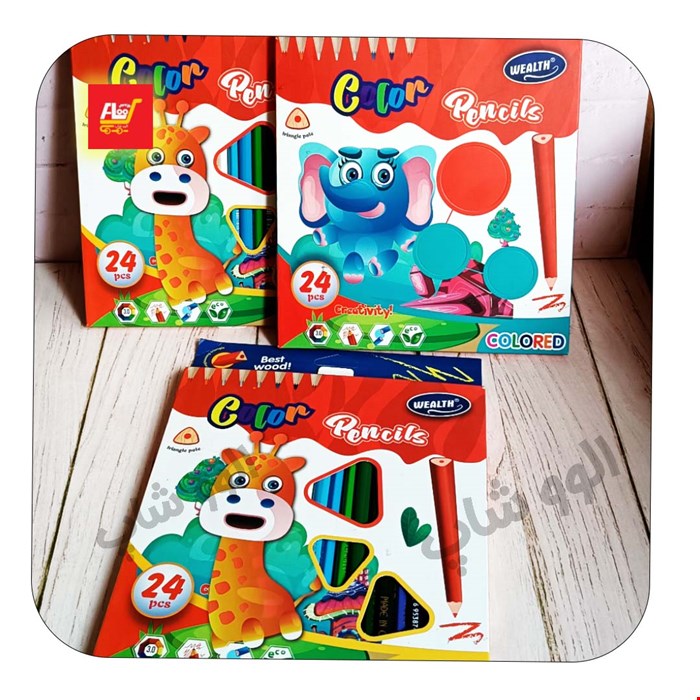 مداد رنگی 24 رنگ حیوانات جنگل با کیفیت