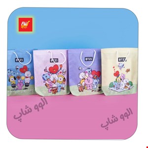 ساک و بگ هدیه پارچه ای بزرگ بی تی اس و bt21