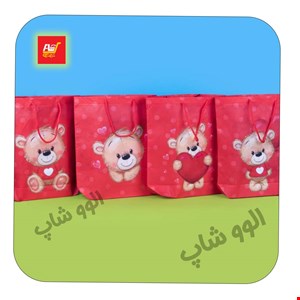ساک و بگ هدیه پارچه ای بزرگ خرس ولنتاین 