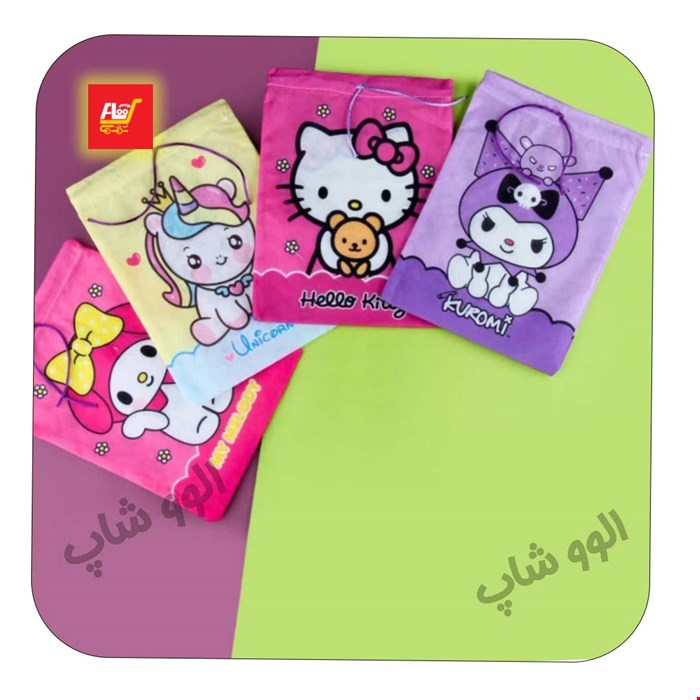 کیسه سرجمع شو پارچه ای طرح دخترانه سایز  
