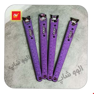 خط کش کرومی چوبی فانتزی