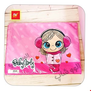 پوشه مخمل زیپ دار دختر مهربون A4