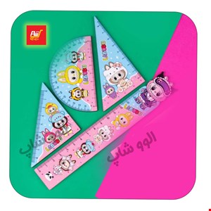ست خط کش گونیا لبوبو -چوبی 