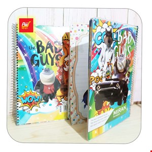 دفتر فانتزی مشق حاشیه دار مجلد 50 برگ بچه های بد 