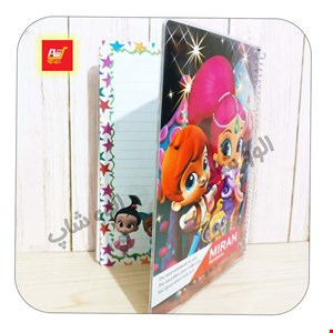 دفتر مشق حاشیه دار مجلد 50 برگ دختر شیمر 