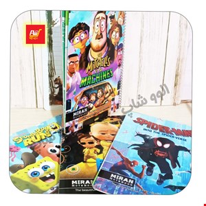 دفتر فانتزی حاشیه رنگی با جلد گلاسه 50 برگ پسرانه 