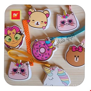 دفترچه جیبی ربان دار طرح دخترانه 