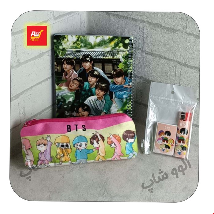 ست هدیه بی تی اس bts دفتر زبان دار شماره 9 - 4 تکه
