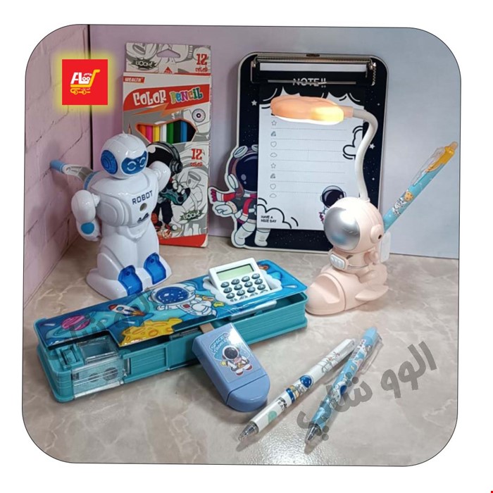 ست لوازم التحریر پسرانه فضانورد شماره 5- 8 تکه