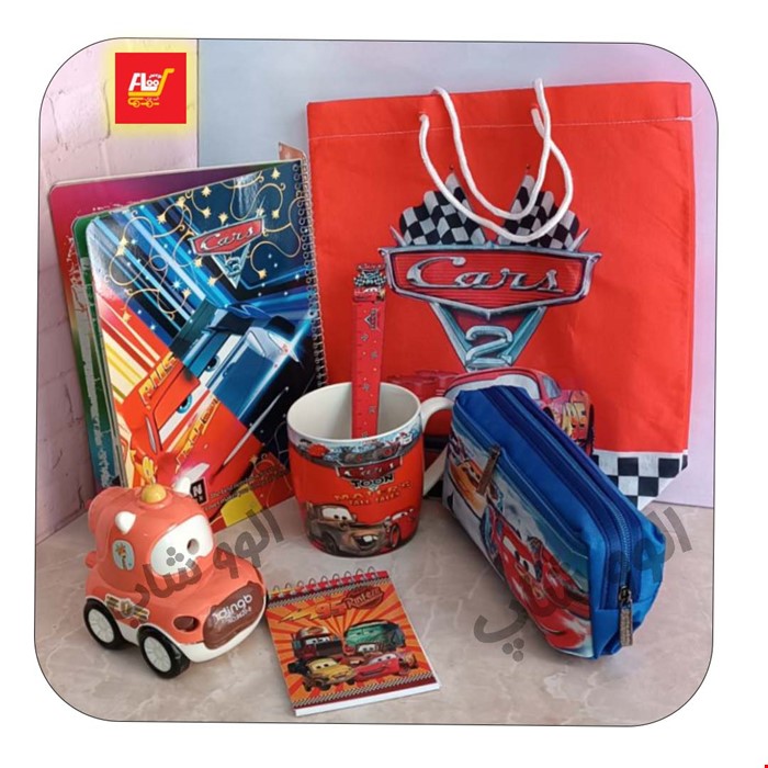 پک لوازم تحریر دانش آموزی هدیه ماشین های مک کوئین شماره 2- 7 تکه