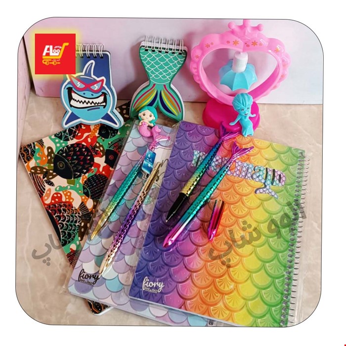  ست تحریر پری دریایی و ماهی فانتزی شماره 1 - شامل 11 تکه