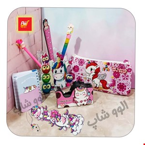 بسته ست هدیه تحریر فانتزی یونیکورن 21 - شامل 8 تکه