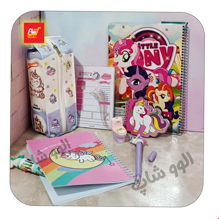 بسته ست هدیه تحریر فانتزی یونیکورن 7 -شامل 8 تکه