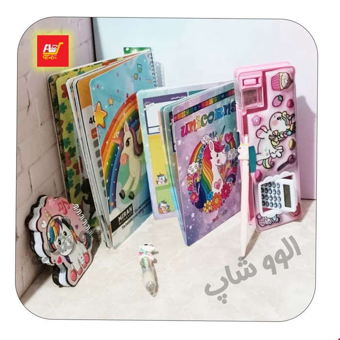 بسته ست هدیه تحریر فانتزی یونیکورن 8 - شامل6 تکه