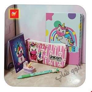 بسته ست هدیه تحریر فانتزی یونیکورن 9 -شامل 5 تکه