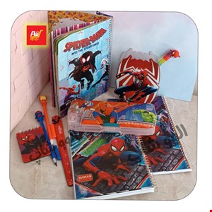 ست تحریر  پسرانه اسپایدر من  شماره 2- شامل 10 تکه مختلف و متنوع